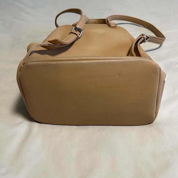 Miniso Beige Faux Leather Backpack - Picture 5 of 9